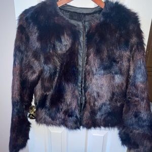 Black and purply winter coat